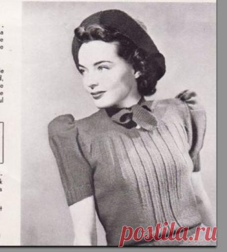 Vintage Knitting Pattern 1930's Sweater and Hat PDF by Mrsdepew