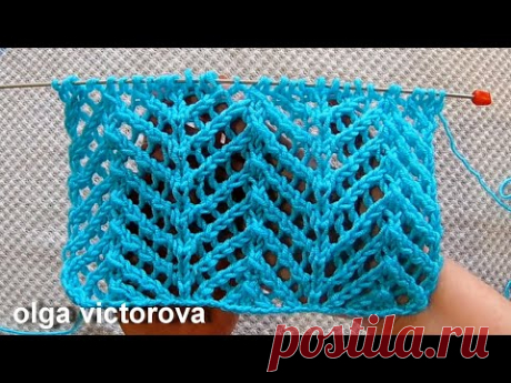 ЕЛКИ - ПАЛКИ Ажурный узор 605 Узоры спицами