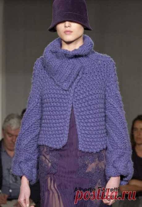 СТИЛЬНОЕ ВЯЗАНИЕ: Alberta Ferretti Вязание из толстой пряжи