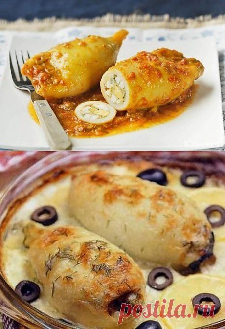 Фаршированные кальмары / Простые рецепты
