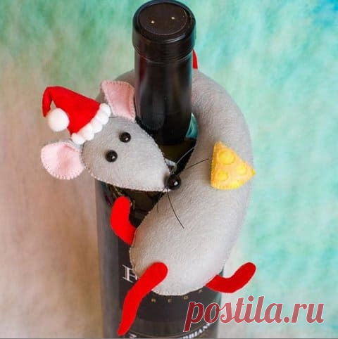 Украшение бутылок на новый 2020 год