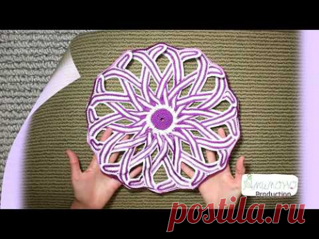 Мандала #3 СИРЕНЕВАЯ -  Free style mandala # 3 crochet