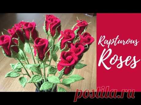 Вязание крючком маленькая Роза-часть 4