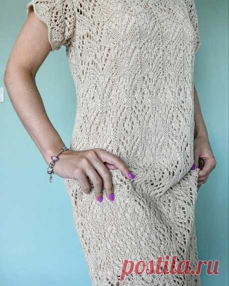 Ажурное летнее платье из хлопка крючком. Схемы узоров. / knittingideas.ru