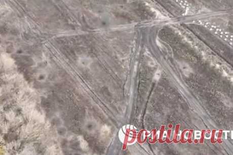 Минный шлагбаум в Курской области попал на видео