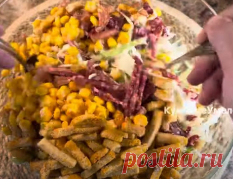 Всего 4 ингредиента! Вкуснейший салат «ПРЕКРАСНАЯ ЛЕДИ» готовится 10 минут