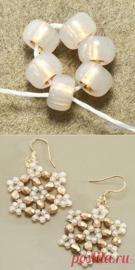 Серьги из бисера своими руками / Бисероплетение, поделки и украшения из бисера, мастер классы и схемы / КлуКлу. Рукоделие - бисероплетение, квиллинг, вышивка крестом, вязание