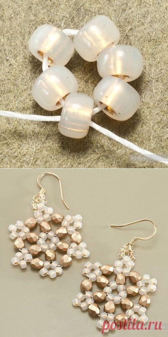 Серьги из бисера своими руками / Бисероплетение, поделки и украшения из бисера, мастер классы и схемы / КлуКлу. Рукоделие - бисероплетение, квиллинг, вышивка крестом, вязание