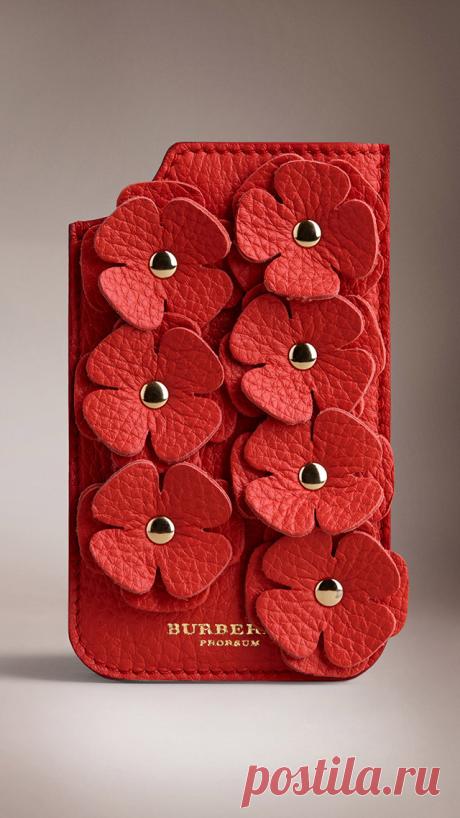 IPHONE 5/5S CASE IN DEERSKIN WITH FLOWERS