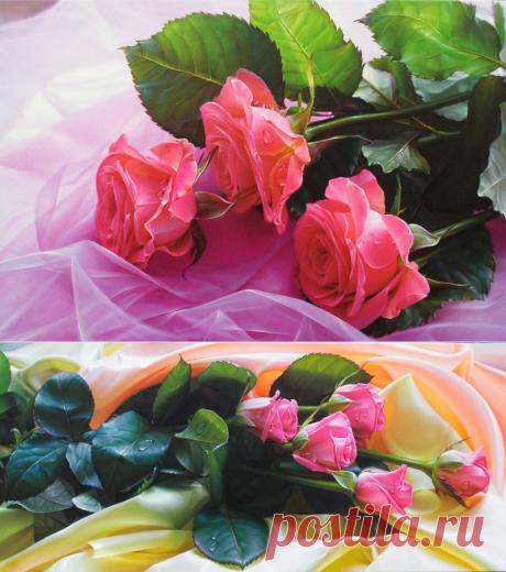 Художник Василий Лучкив.Розы...