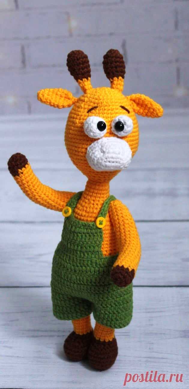 PDF Жираф Жорик и жирафка Жозефина крючком. FREE crochet pattern; Аmigurumi animal patterns. Амигуруми схемы и описания на русском. Вязаные игрушки и поделки своими руками #amimore - Жираф, большой жирафик.