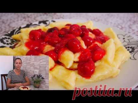 Вареники с ВИШНЕЙ. ЛЕНИВЫЕ ВАРЕНИКИ с ВИШНЕЙ. БЕЗУМНО ВКУСНО!!!! НЕВОЗМОЖНО ОСТАНОВИТЬСЯ!!!