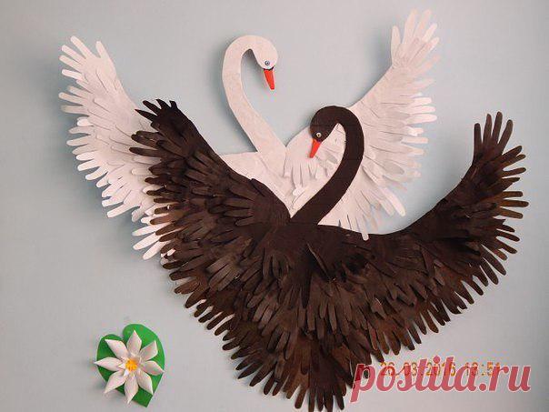 Лебедь и другие идеи из ладошек (занятия с детьми) &raquo; Женский Мир