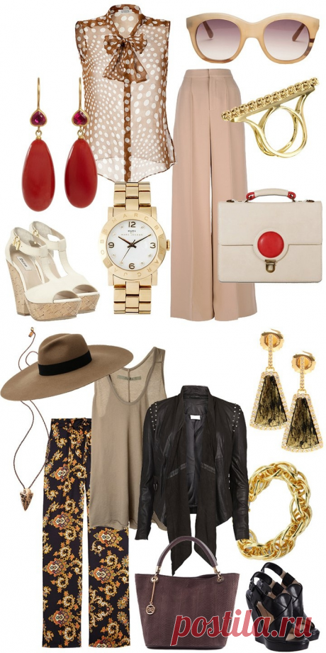 С чем носить брюки-клеш.