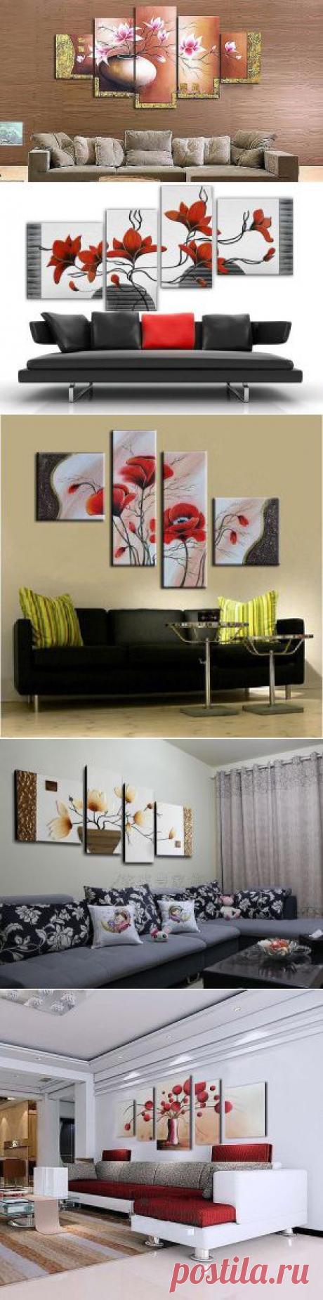 Модульные картины для интерьера | Креативные идеи - для дома, для сада, вязание, шитье, описание моделей