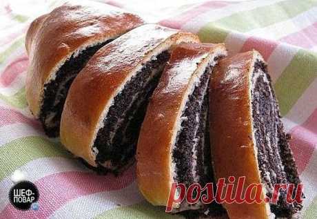 Творожный рулет с маком