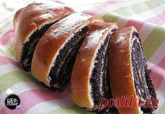 Творожный рулет с маком