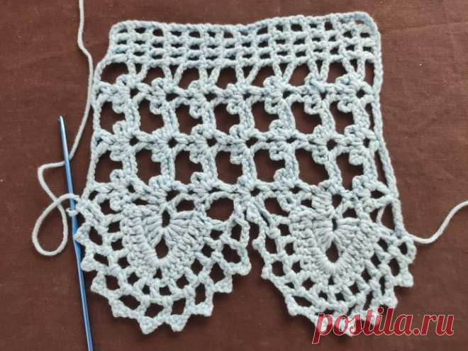 кайма крючком для летнего топа