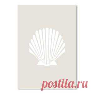 Beige White Coral Poster Gallery Graphic Art