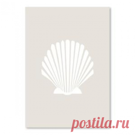 Beige White Coral Poster Gallery Graphic Art