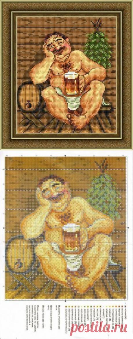 Вышивка «Баня» | Домоводство для всей семьи