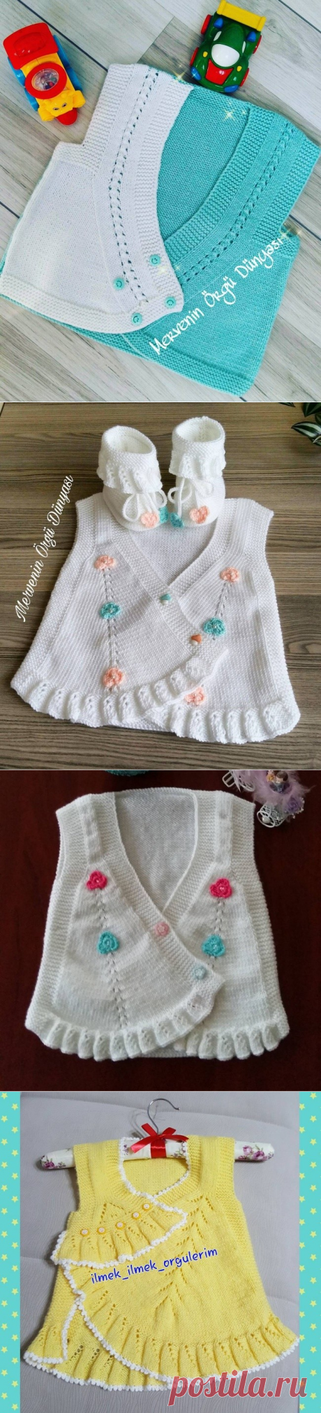 Fırfırlı Bebek Yeleği Modelleri ve Yapılışı | Hobiler