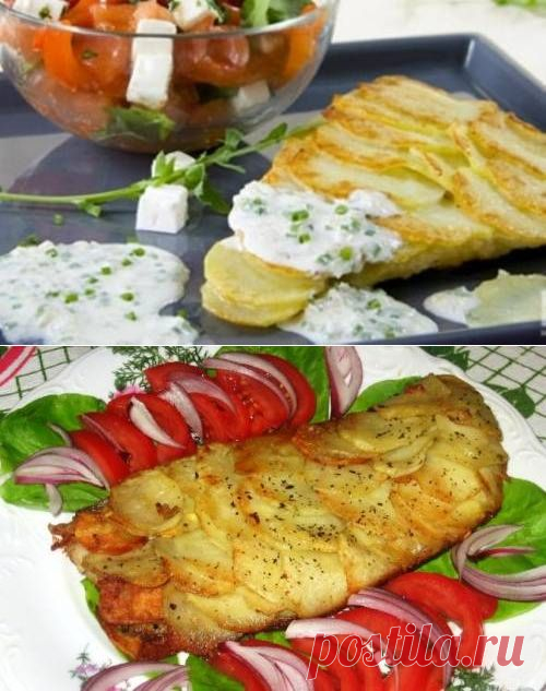 Рыба в «чешуе» из картофеля