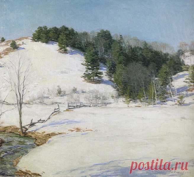 Пусть согреет теплом твою душу она... Художник Уиллард Лерой Меткалф / Willard Leroy Metcalf (США, 1868-1925)