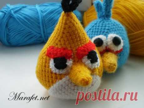 Желтая птичка Angry Birds крючком