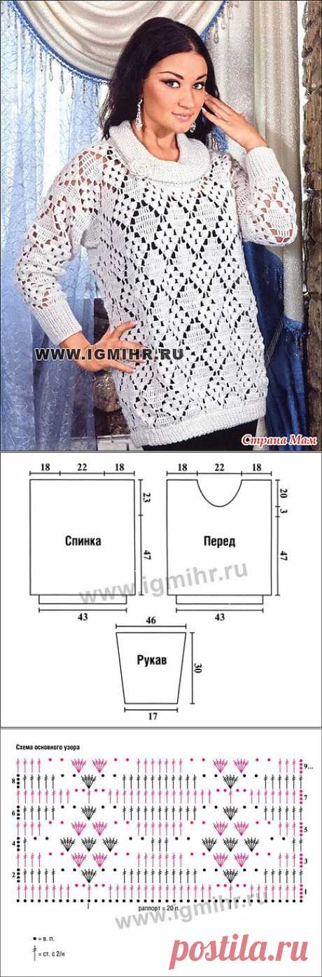 Теплая ажурная туника. Крючок и Спицы: Дневник группы &quot;Вязание&quot; - Страна Мам