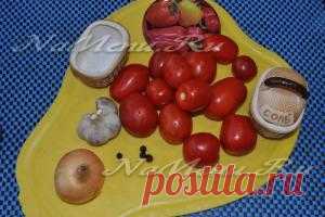 Консервация помидор дольками бе уксуса на зиму, рецепт