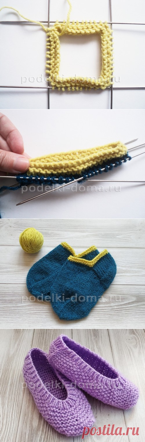 Вязание следков спицами, на двух и на четырех. Мастер-классы
