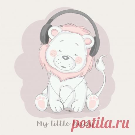 Симпатичный ребенок лев с наушником мультфильм рисованной стиль Более миллиона свободных векторов, PSD, фотографии и бесплатные иконки. Эксклюзивные халявы и все графические ресурсы, которые необходимые для ваших проектов