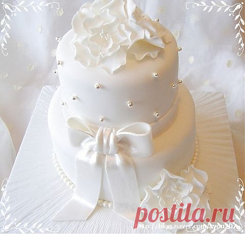 All white Christening Cake : 네이버 블로그