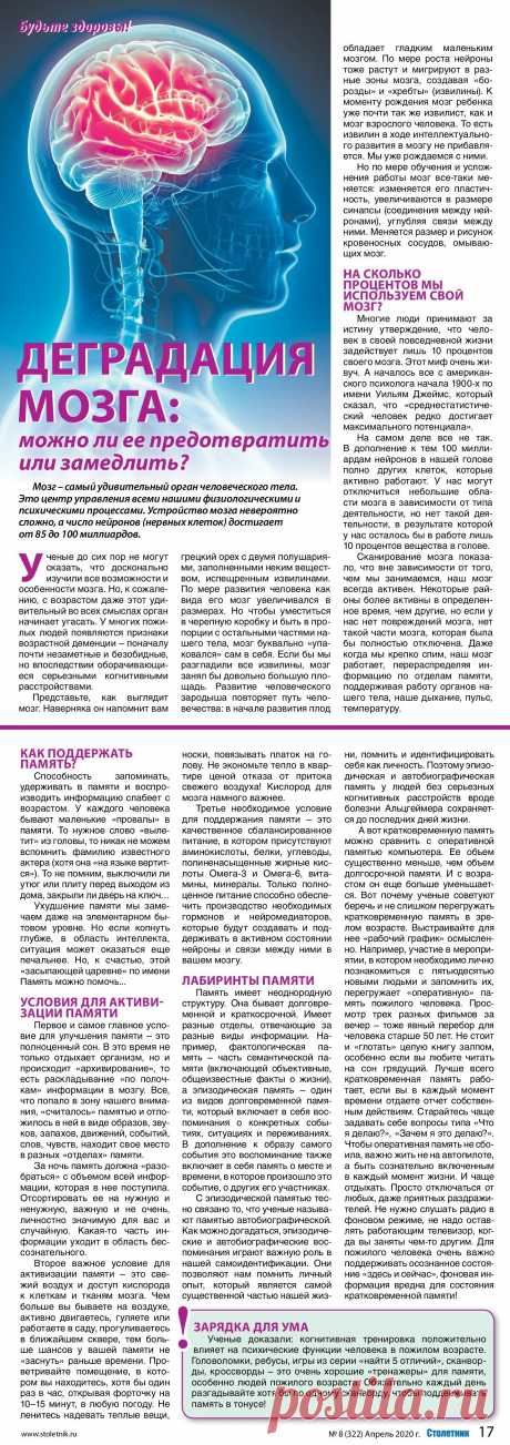 Деградация мозга: можно ли ее предотвратить или замедлить?