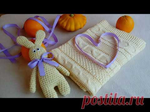 Нежно-желтый детский плед 