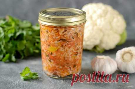 Цветная капуста с рисом на зиму - пошаговый рецепт с фото на Повар.ру