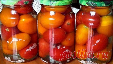 Маринованные помидоры на зиму в банках с чесноком — простой рецепт — Дачный участок