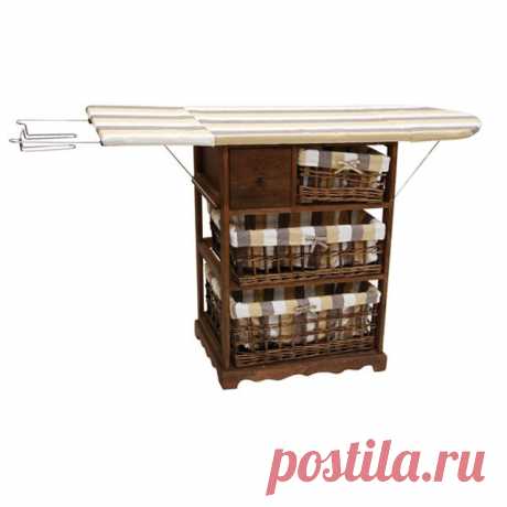 Комод гладильный деревянный Полосы 4ящика 66-128х31х85см P00090001