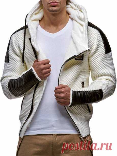 Leif Nelson Men's Full Zip Cardigan | Long-sleeved slim fit Knitwear | Basic casual full zipped winter hoodie for Men at Amazon Men’s Clothing store: