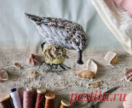 Объёмные вышивки, воспевающие красоту дикой природы: рукодельный instagram недели — Мастер-классы на BurdaStyle.ru