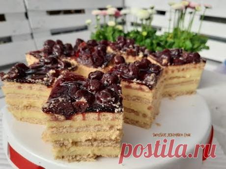Sernik gotowany z wiśniami #sernik #domoweciasto #prostyprzepis