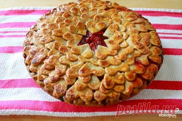 Клубничный пирог из слоеного теста - пошаговый кулинарный рецепт с фото на Повар.ру