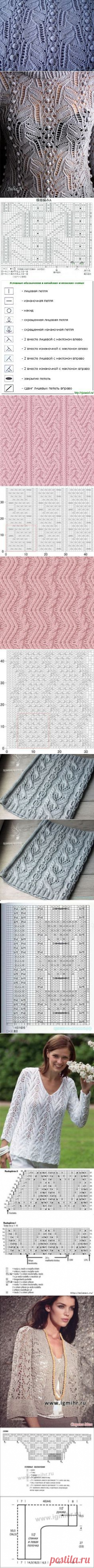 (175) Knitulator sucht #Strickmuster: #Lacemuster #stricken #Lace #Lochmuster #Blattmuster #Strickapp www.knitulator.com | Вязание