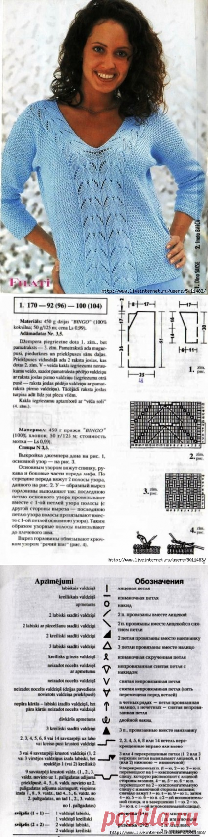 КЛУБОЧЕК - вязание рукоделие.Оригинальный пуловер