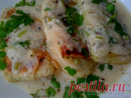 НЕЖНЕЙШИЕ ГОЛУБЦЫ С ТВОРОЖНО-СЫРНОЙ НАЧИНКОЙ.