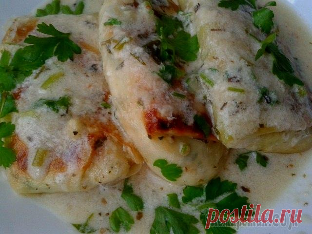 НЕЖНЕЙШИЕ ГОЛУБЦЫ С ТВОРОЖНО-СЫРНОЙ НАЧИНКОЙ.