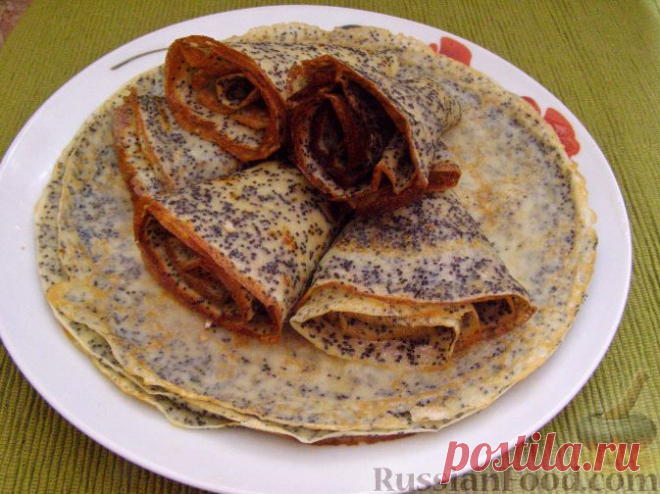 Рецепт: Блины маковые на RussianFood.com