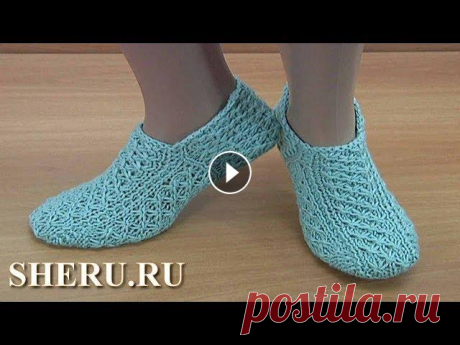 Теплые удобные и СТИЛЬНЫЕ следки без швов на двух спицах Размер следков 38-39 (24-25 см). Для их вязания будет необходимо 70-90 г пряжи: 49% шерсть, 51% акрил, 240 м в 100 г. Спицы 3,5 или 4 мм. Урок 273 Схе...