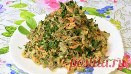 ПЕЧЕНОЧНЫЙ САЛАТ ПРОСТО, СЫТНО и  ОЧЕНЬ ВКУСНО! Съедается подчистую!